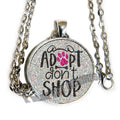 Adopt Don't Shop montage of rescue dogs - glass cab pendant necklace