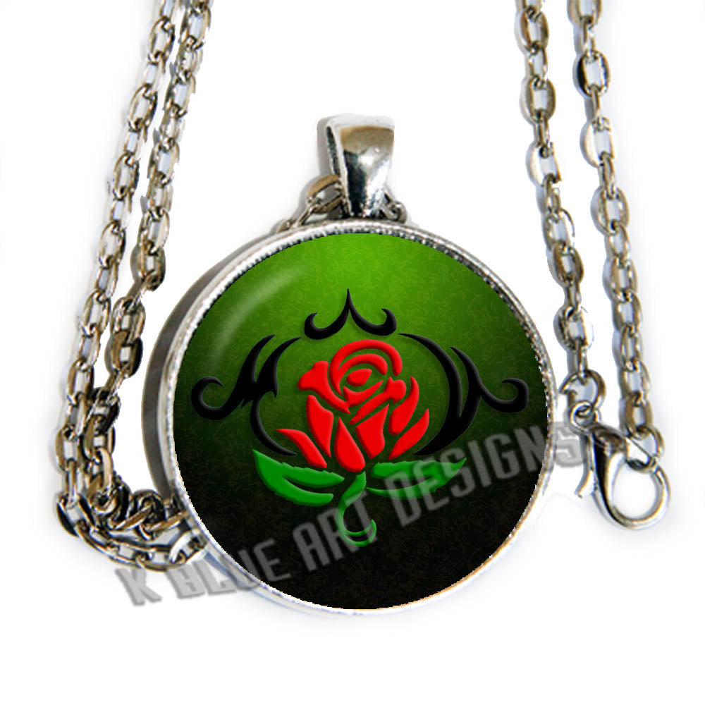Descendants - Red, Audrey, Ben, Carlos, Evie, Jay, Mal, OR Uma - 1 glass cab pendant necklace