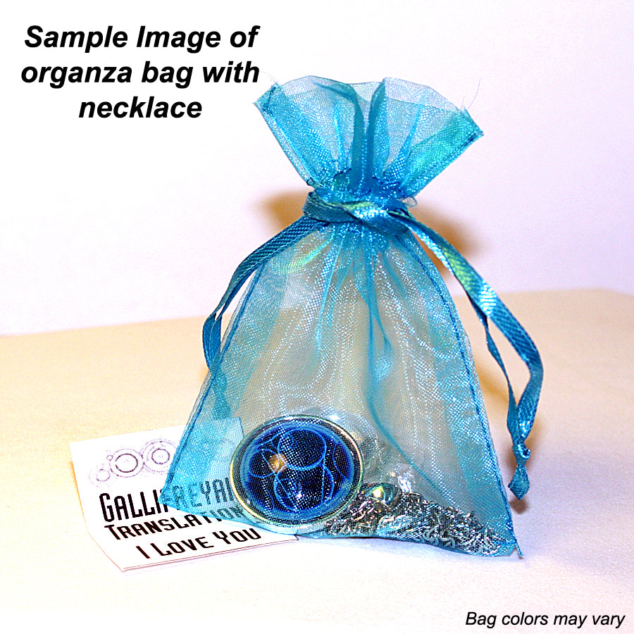 Doctor Who inspired Gallifreyan CUSTOM PERSONALIZED - glass cab pendant necklace