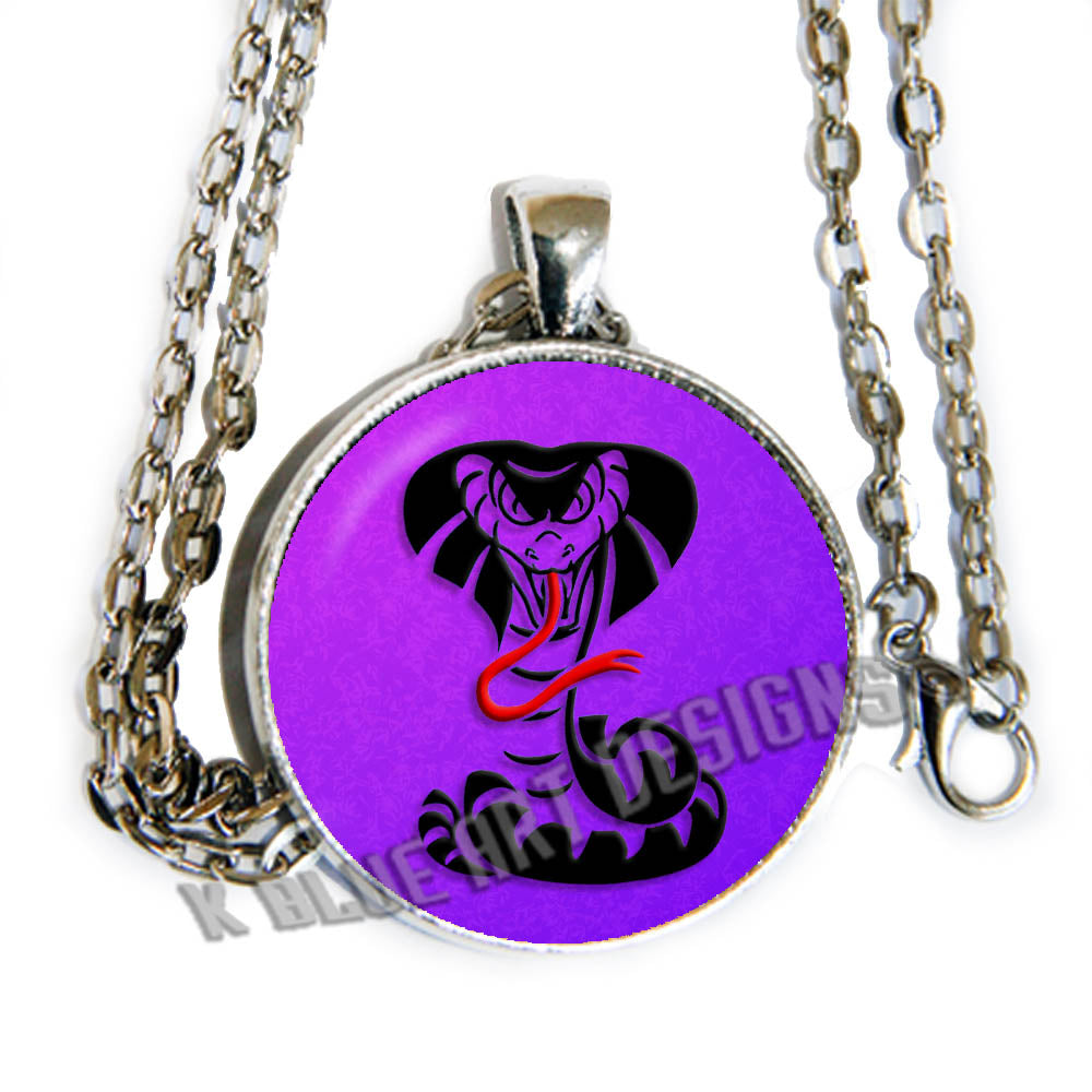 Descendants - Red, Audrey, Ben, Carlos, Evie, Jay, Mal, OR Uma - 1 glass cab pendant necklace
