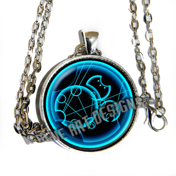 Doctor Who inspired Gallifreyan CUSTOM PERSONALIZED - glass cab pendant necklace