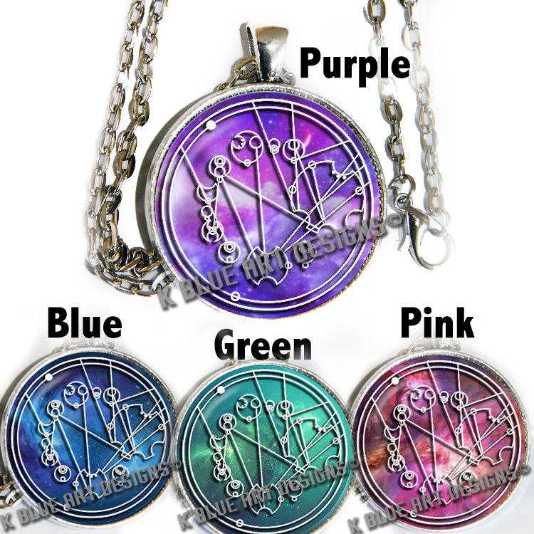 Gallifreyan quote Says, " We're all stories in the end, just make it a good one." Doctor Who inspired - glass cab pendant necklace